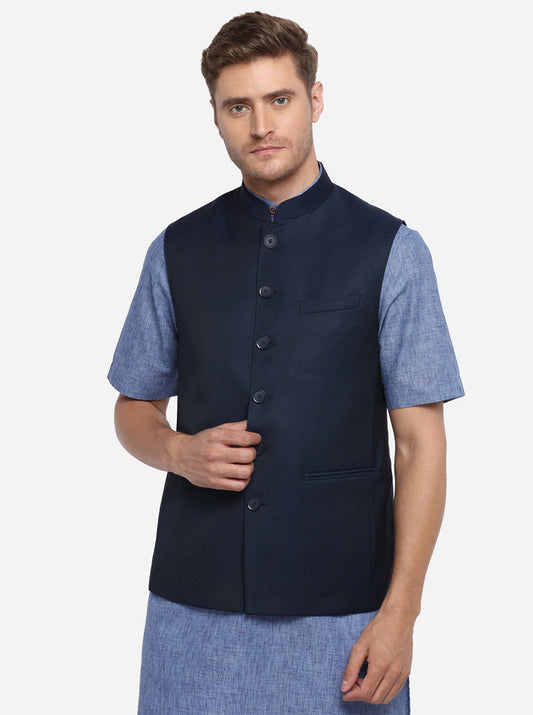Navy Blue Modi Jacket | JadeBlue