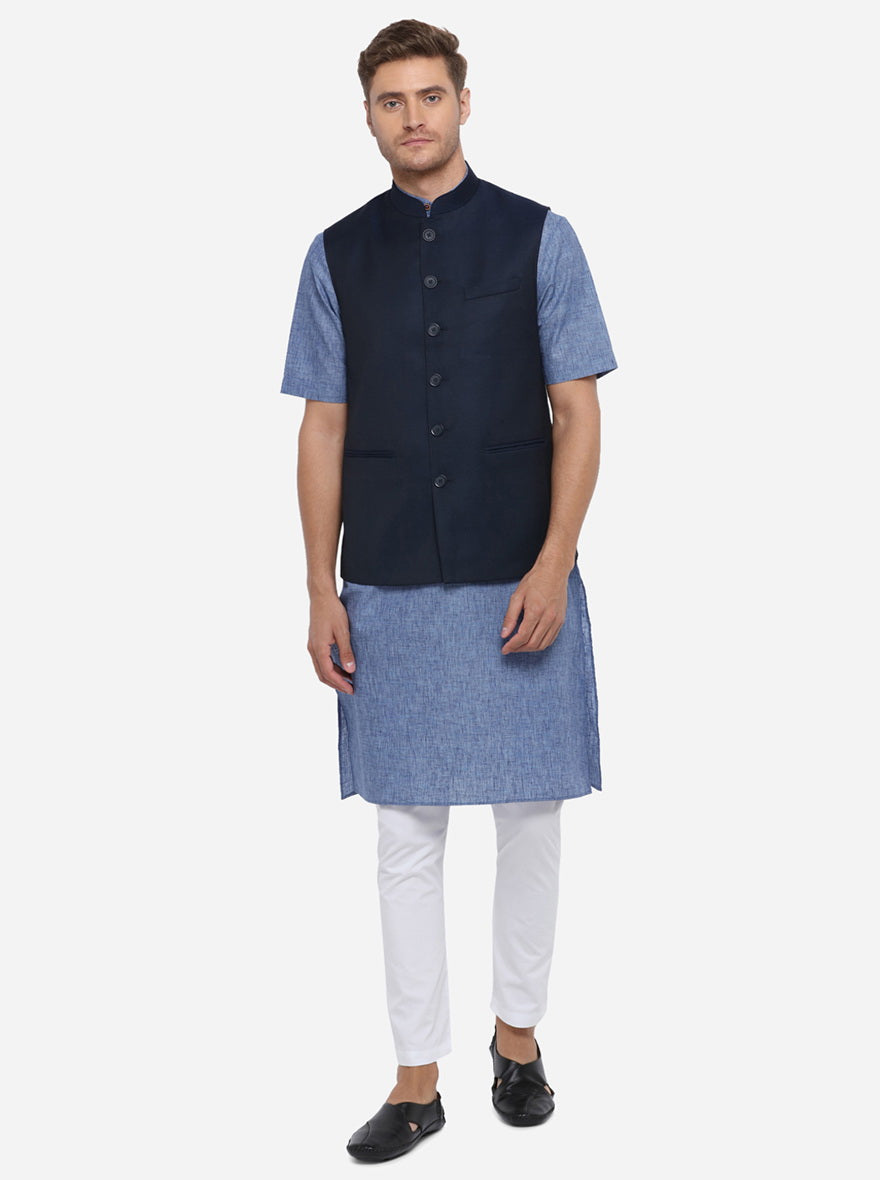 Navy Blue Modi Jacket | JadeBlue
