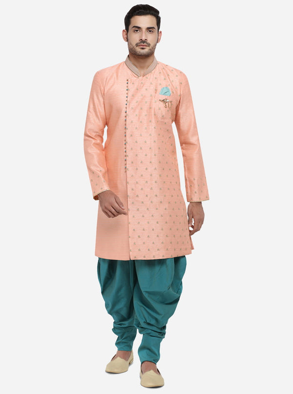 Light Peach Semi Indowestern | Azania