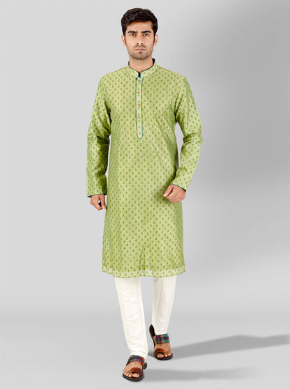 Light Olive Green Kurta Set | Siddhesh Chauhan