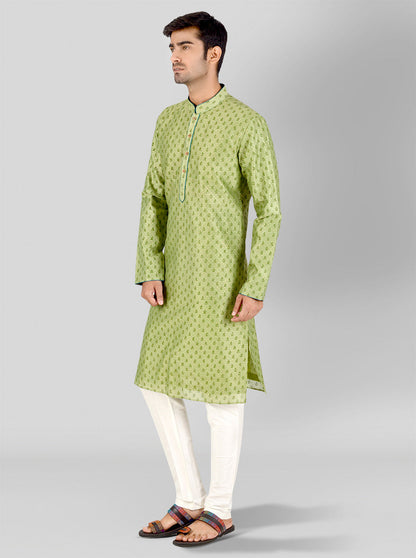 Light Olive Green Kurta Set | Siddhesh Chauhan