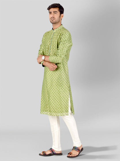 Light Olive Green Kurta Set | Siddhesh Chauhan