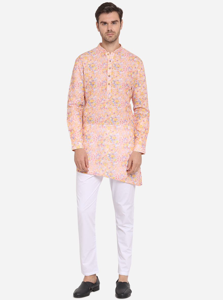 Peach & Yellow Kurta | Azania