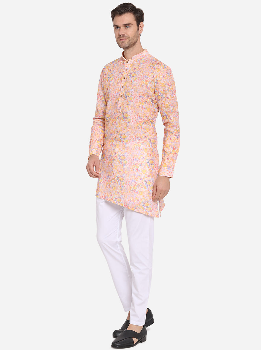 Peach & Yellow Kurta | Azania