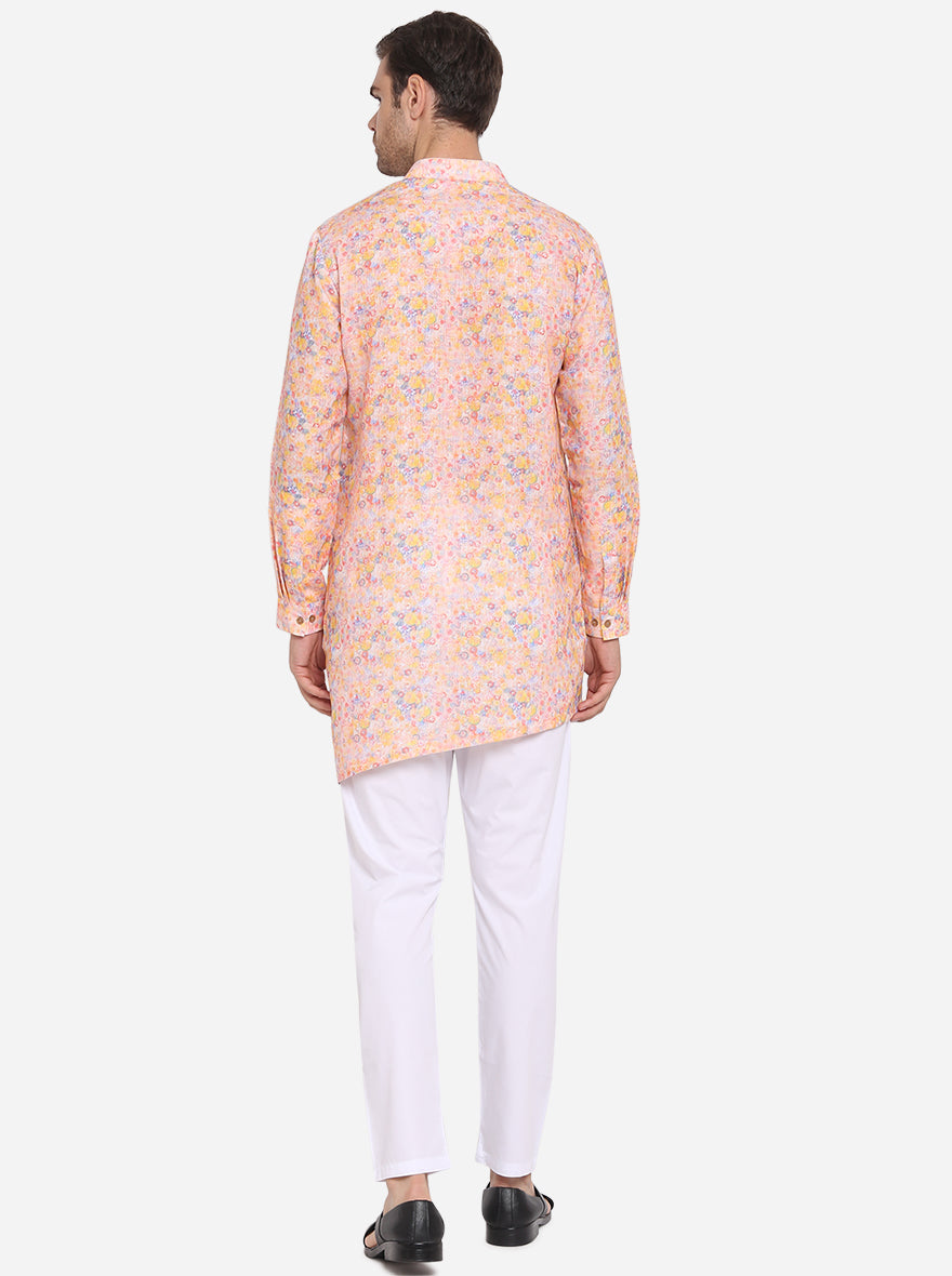 Peach & Yellow Kurta | Azania