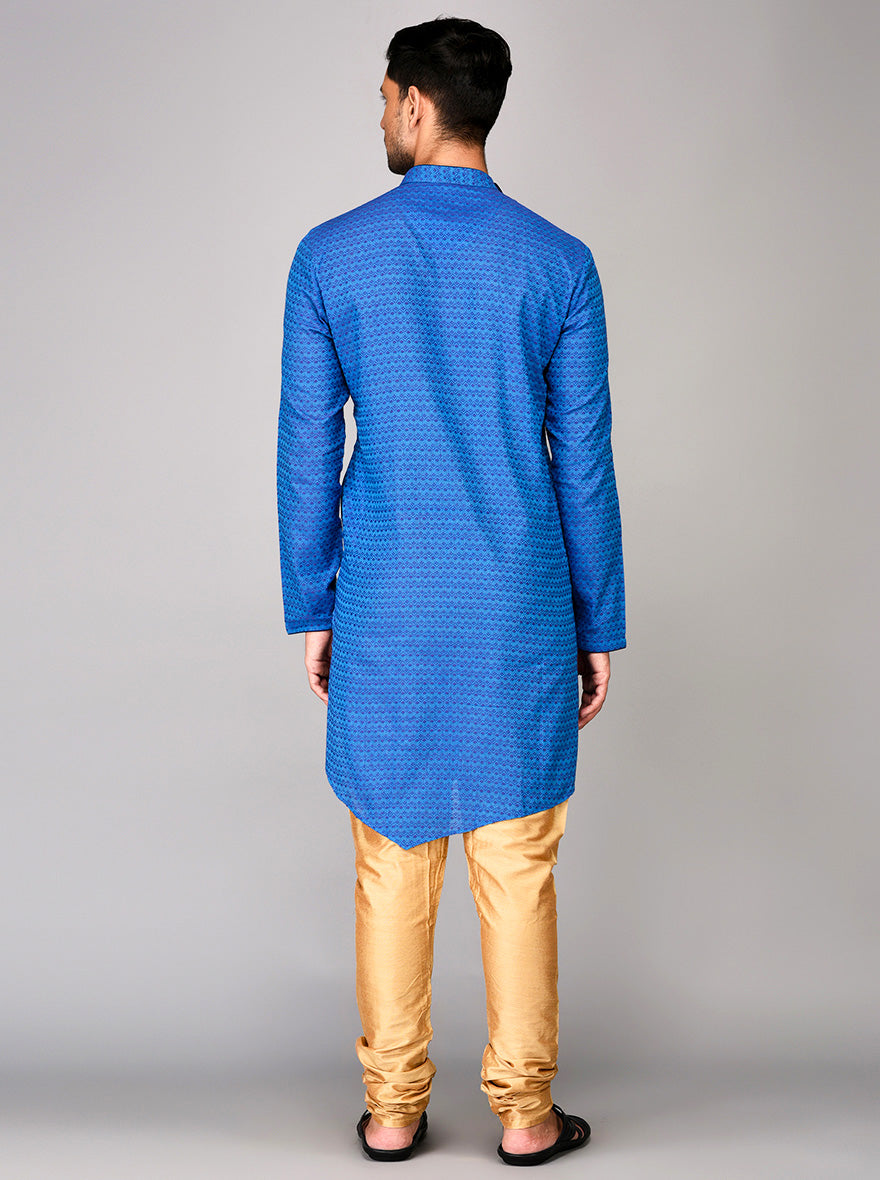 Blue & Purple Asymmetric Kurta | Azania