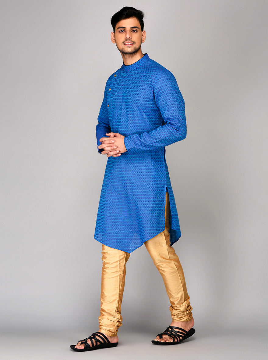 Blue & Purple Asymmetric Kurta | Azania