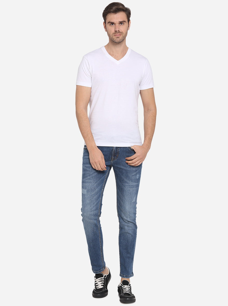 Insignia Blue Solid Slim Fit Jeans | JadeBlue Sport