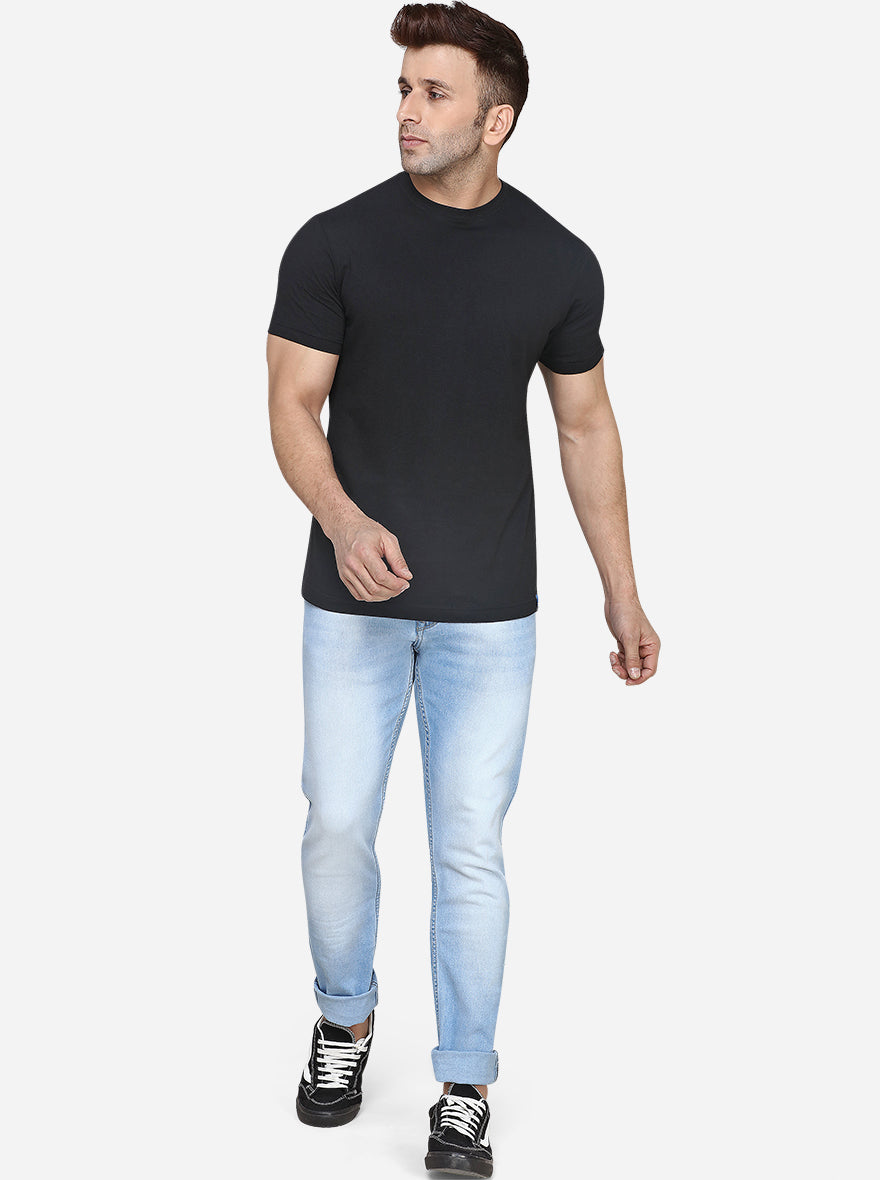 Ensign Blue Washed Narrow Fit Jeans | Greenfibre