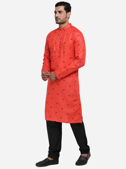 Bright Red Kurta Set | TULA