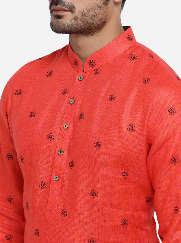 Bright Red Kurta Set | TULA