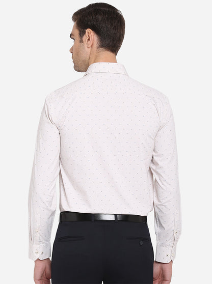 Light Pink Checked Regular Fit Formal Shirt | Greenfibre