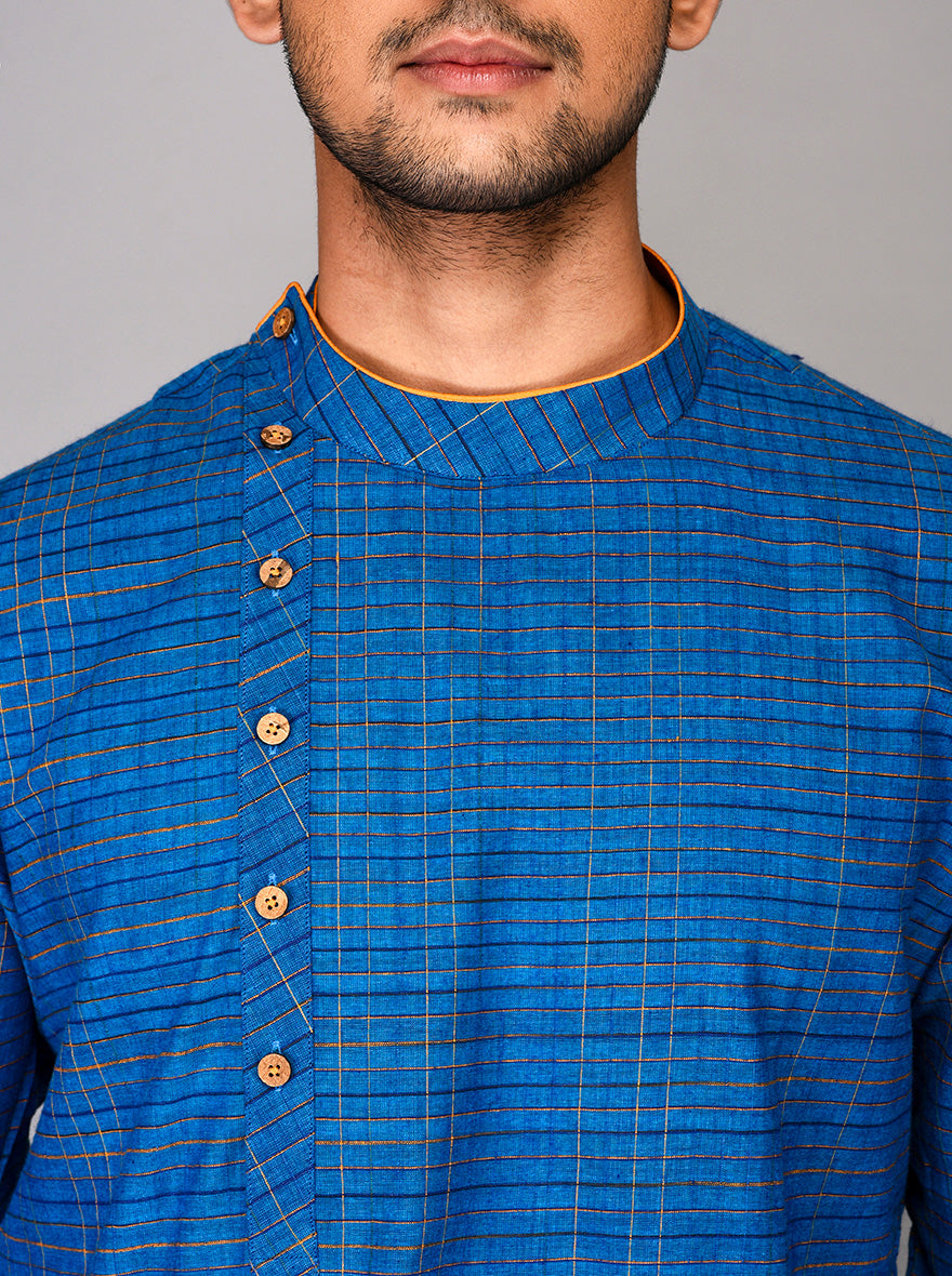 Blue Asymmetric Kurta | Azania