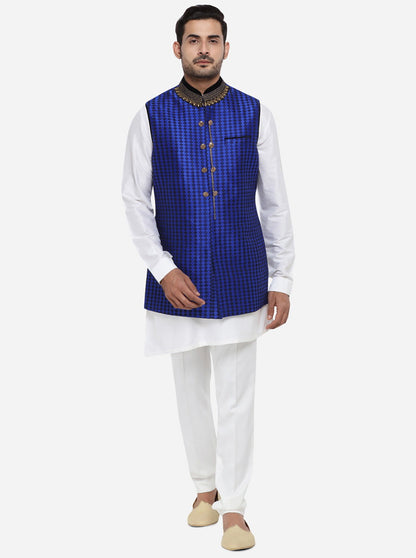 Royal Blue Bandhgala Jacket | Azania