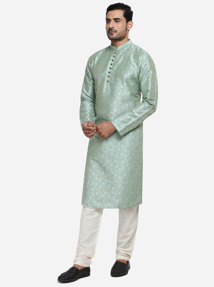 Light Turquoise Blue Kurta Set | Azania