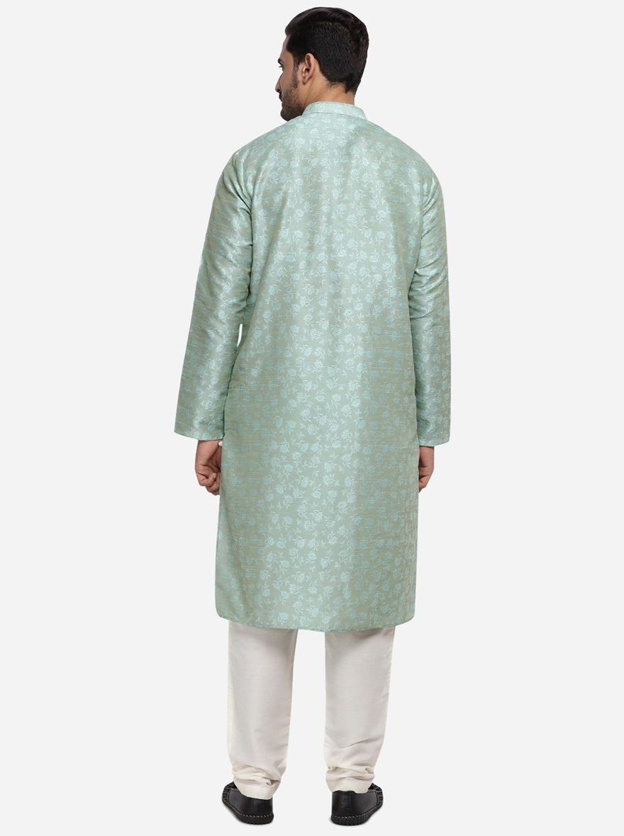 Light Turquoise Blue Kurta Set | Azania