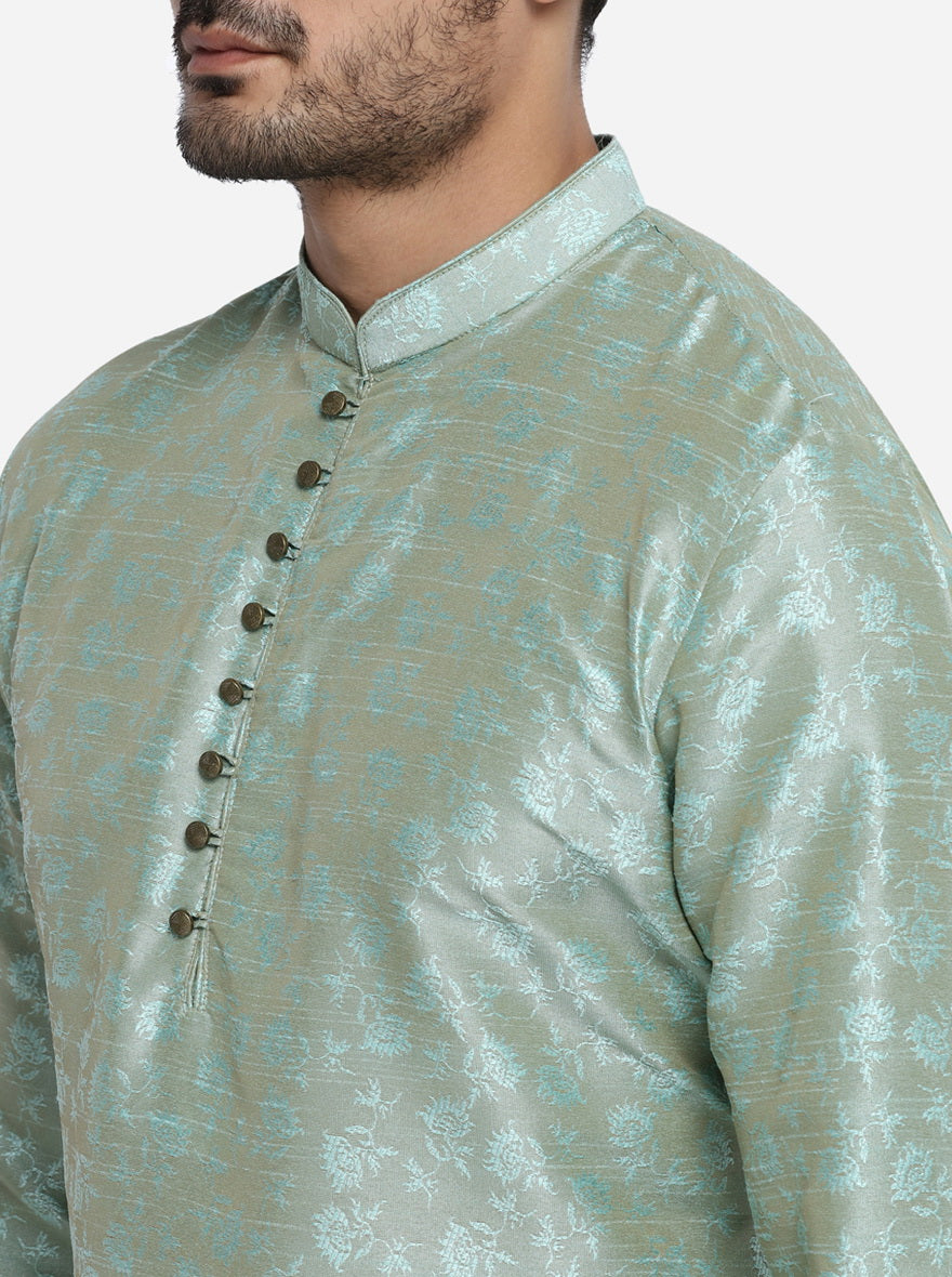 Light Turquoise Blue Kurta Set | Azania