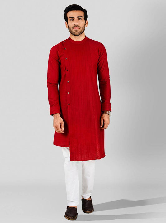 Dark Red Kurta Set | Azania