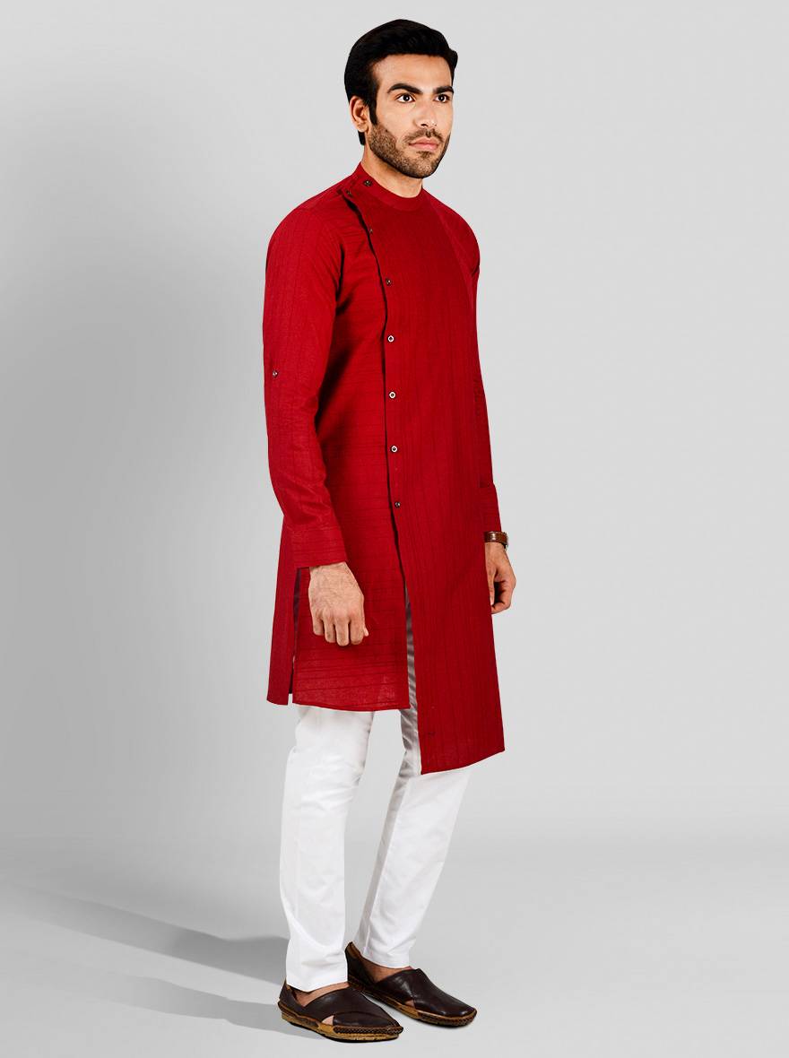 Dark Red Kurta Set | Azania