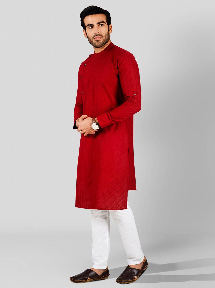 Dark Red Kurta Set | Azania