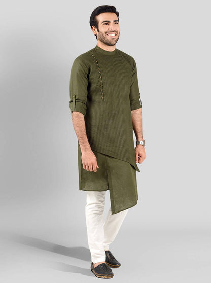 Olive Green Kurta Set | Azania