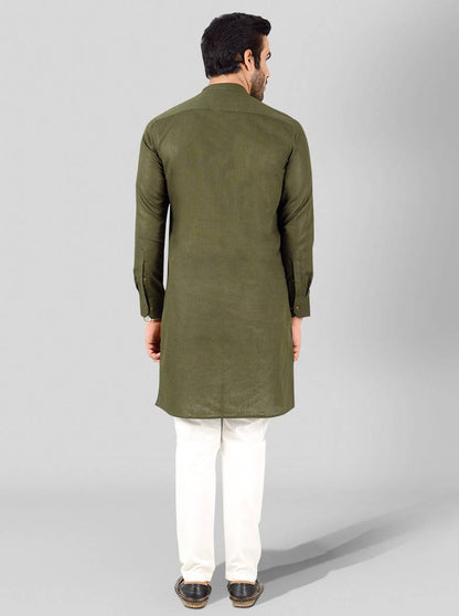 Olive Green Kurta Set | Azania