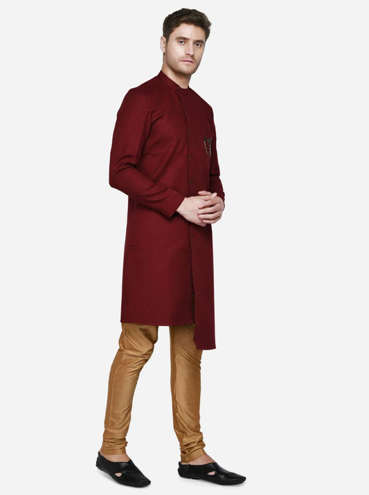 Dark Maroon Kurta Set | Azania