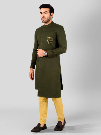 Forest Green Kurta Set | Azania