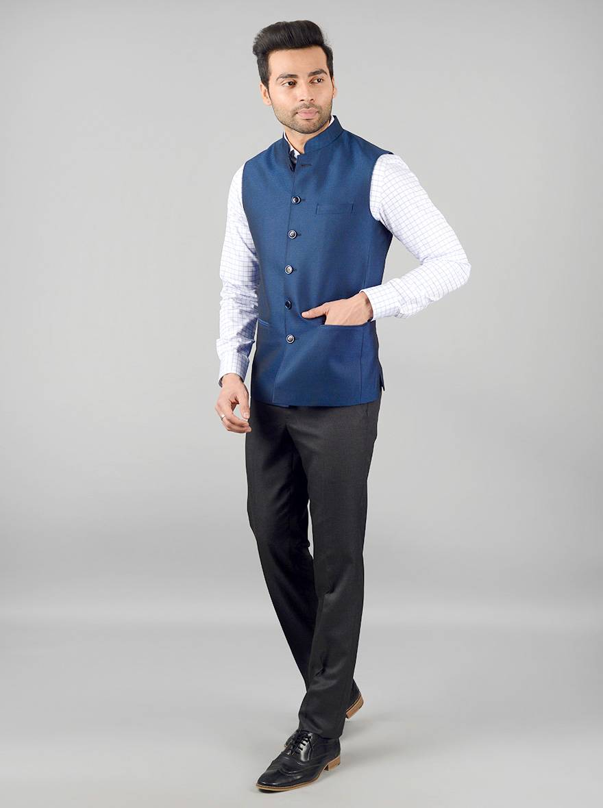 Blue & Black Modi Jacket | JadeBlue