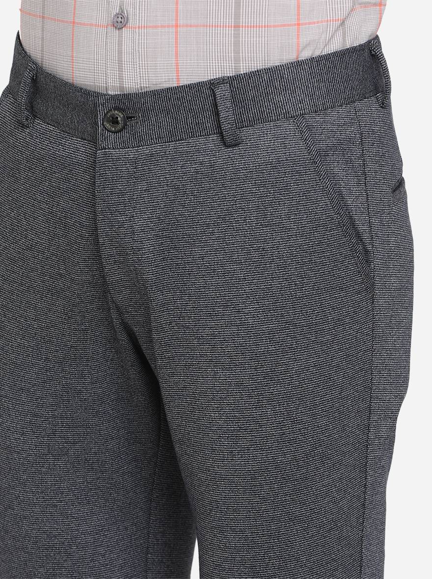 Dark Grey Solid Venice Fit Casual Trouser | JadeBlue Sport