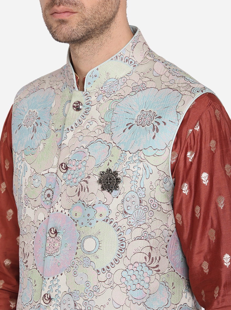 Multicolor Bandhgala Jacket | Siddhesh Chauhan