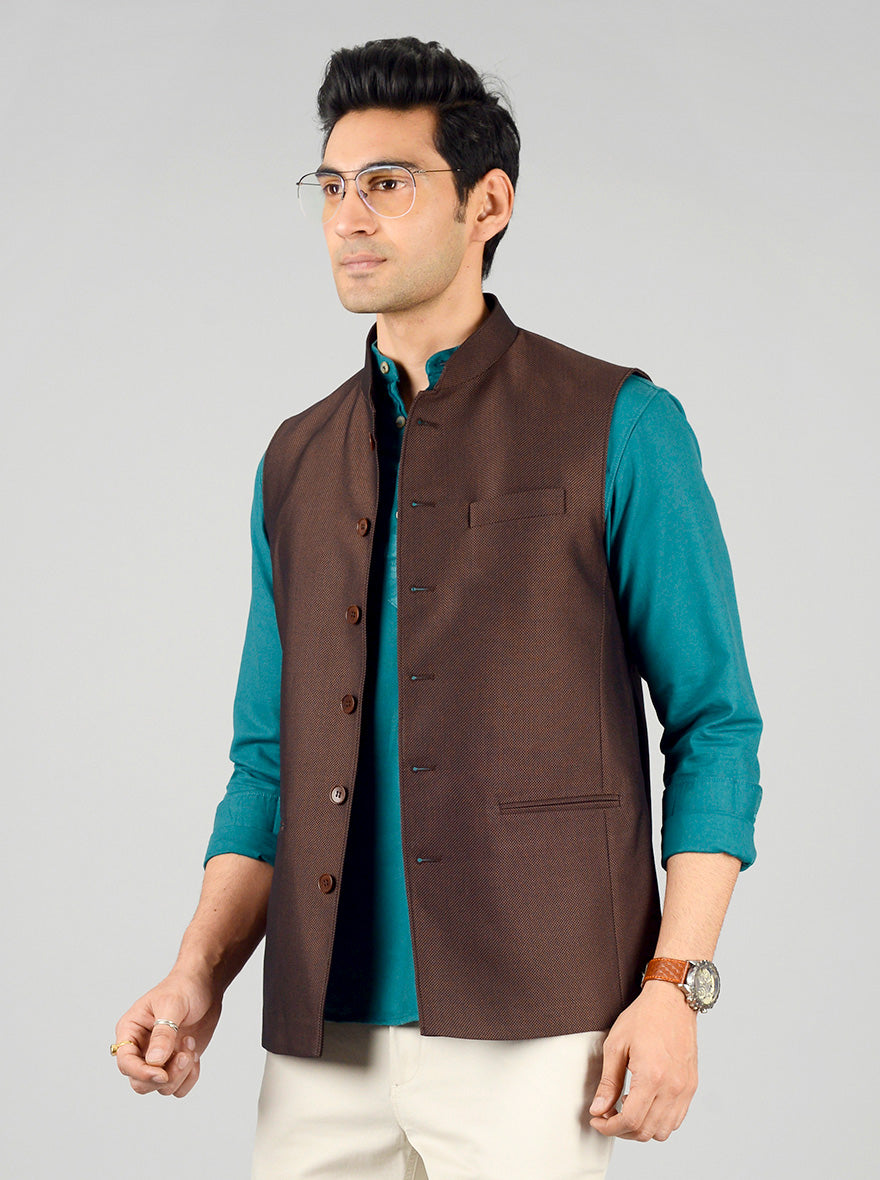 Brick Brown Modi Jacket | JadeBlue