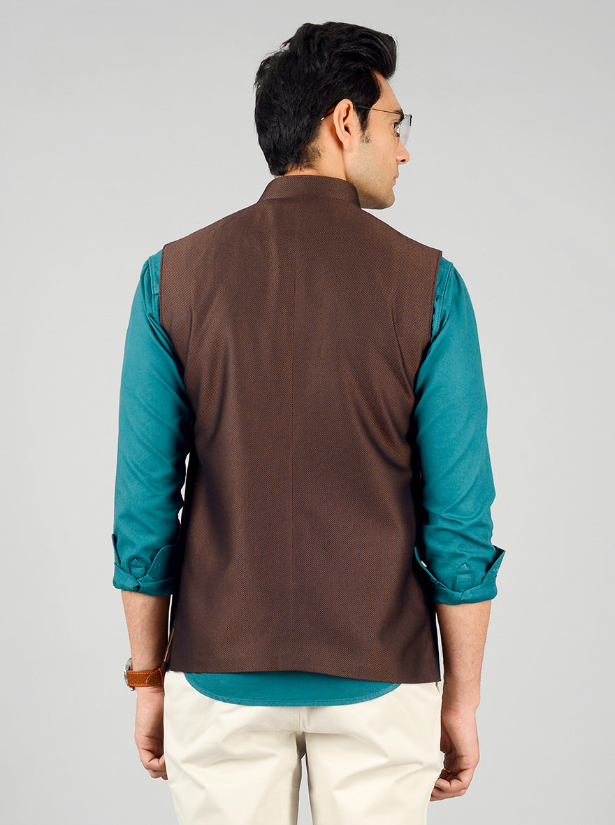 Brick Brown Modi Jacket | JadeBlue