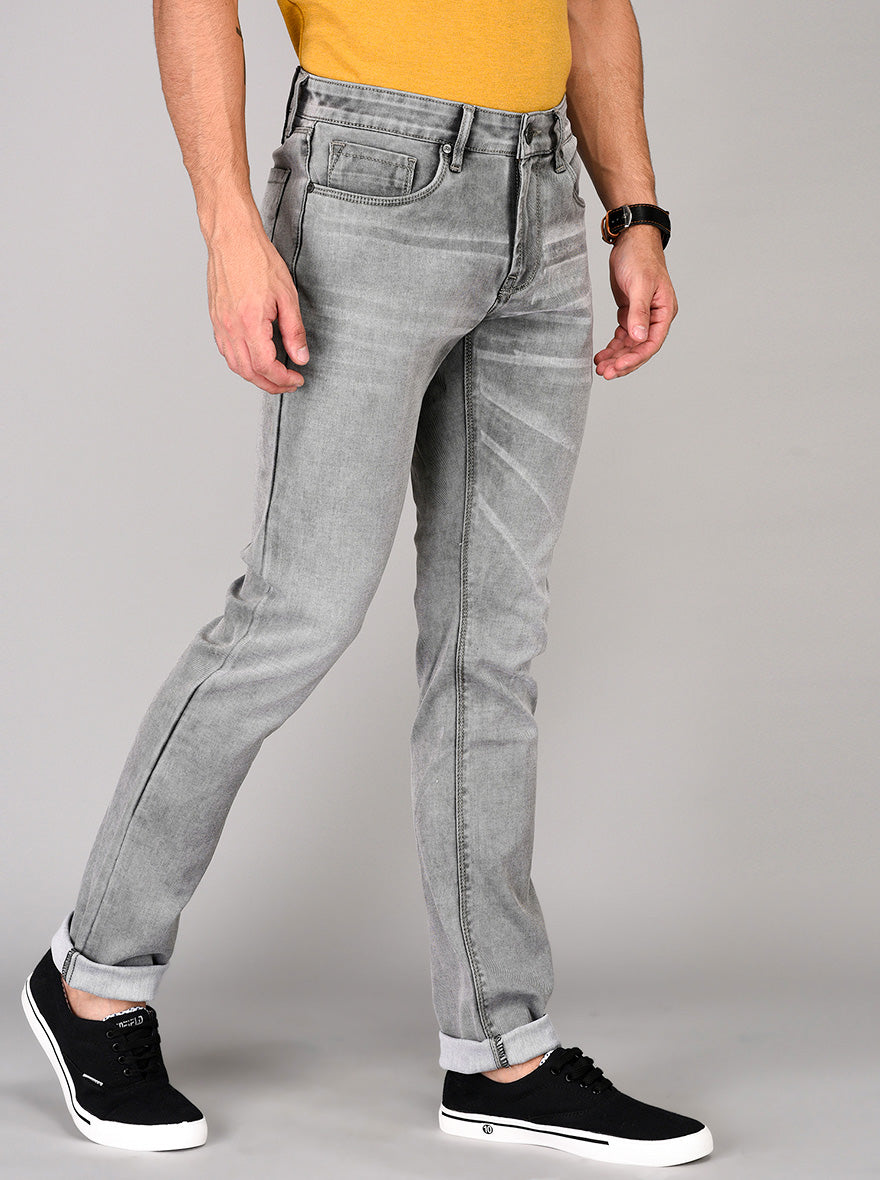 Grey Straight Fit Jeans | JB Sport