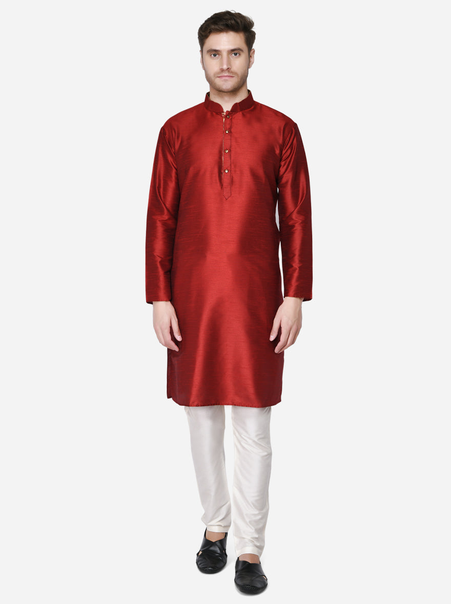 Dark Red Kurta | Azania