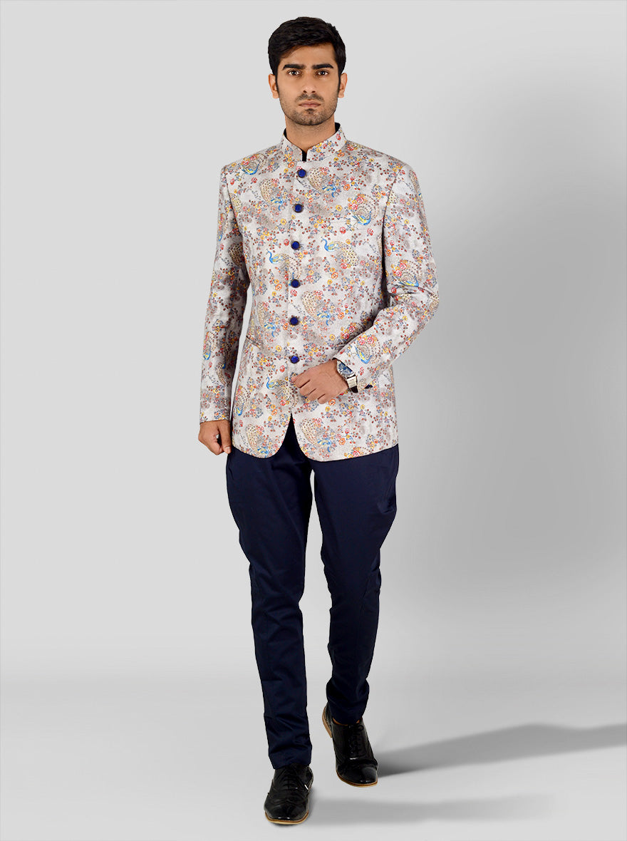 Grey Jodhpuri Suit | JadeBlue