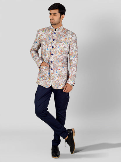 Grey Jodhpuri Suit | JadeBlue