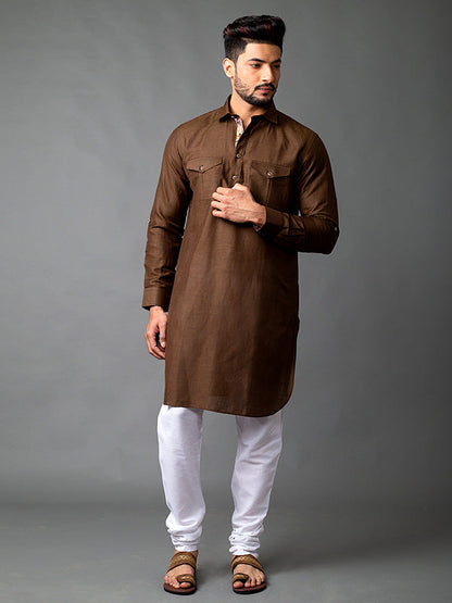 Coffee Brown Pathani Kurta