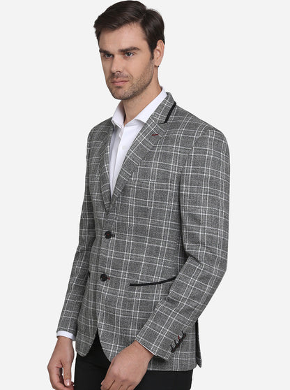 Grey & White  Blazer  | JB Studio
