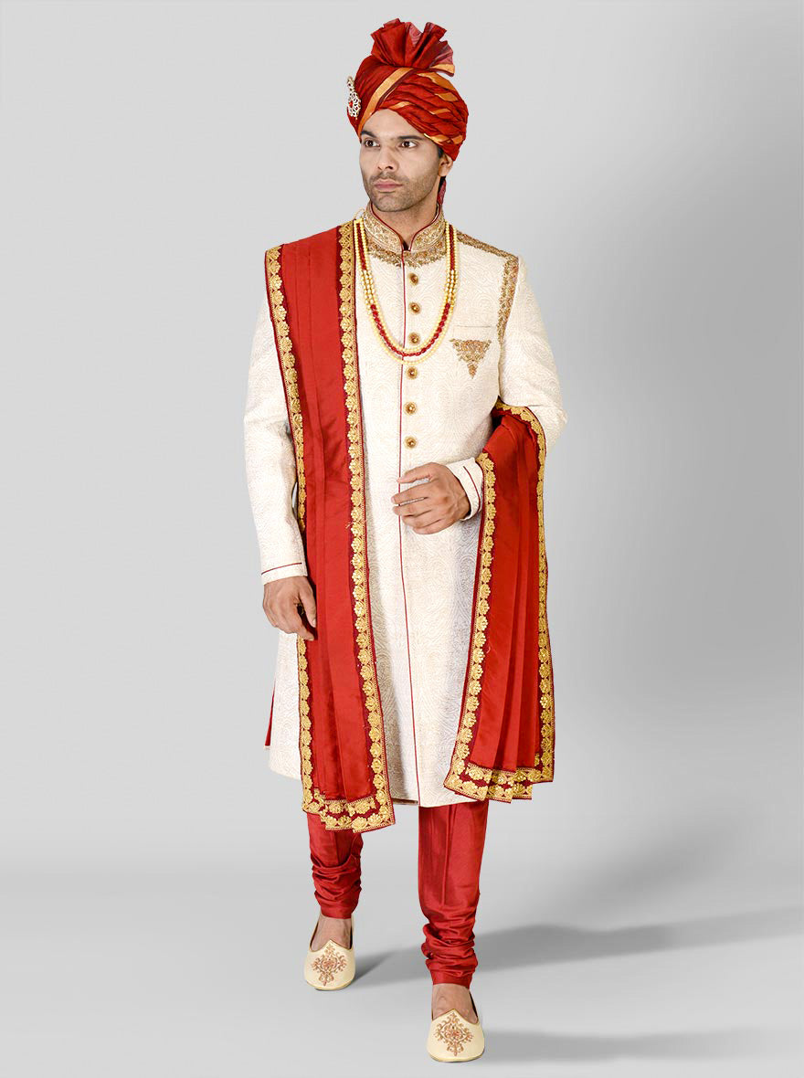 Cream Sherwani | Azania