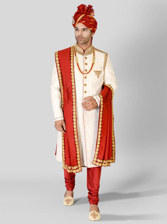 Cream Sherwani | Azania