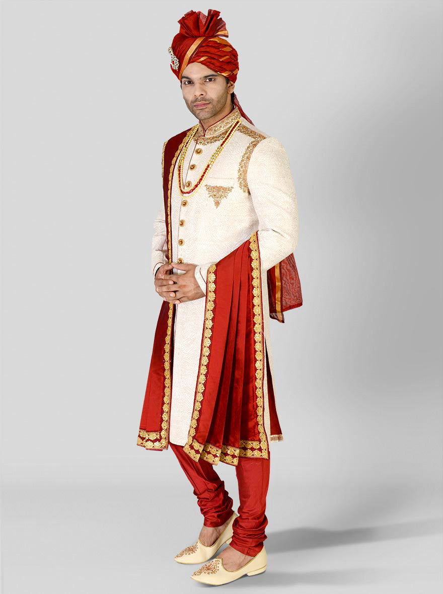 Cream Sherwani | Azania