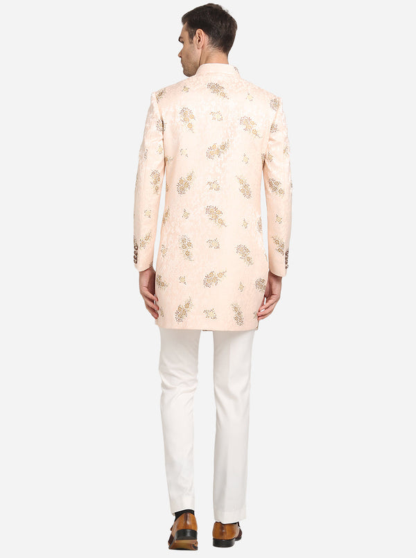 Light Pink & Golden Indowestern | Azania