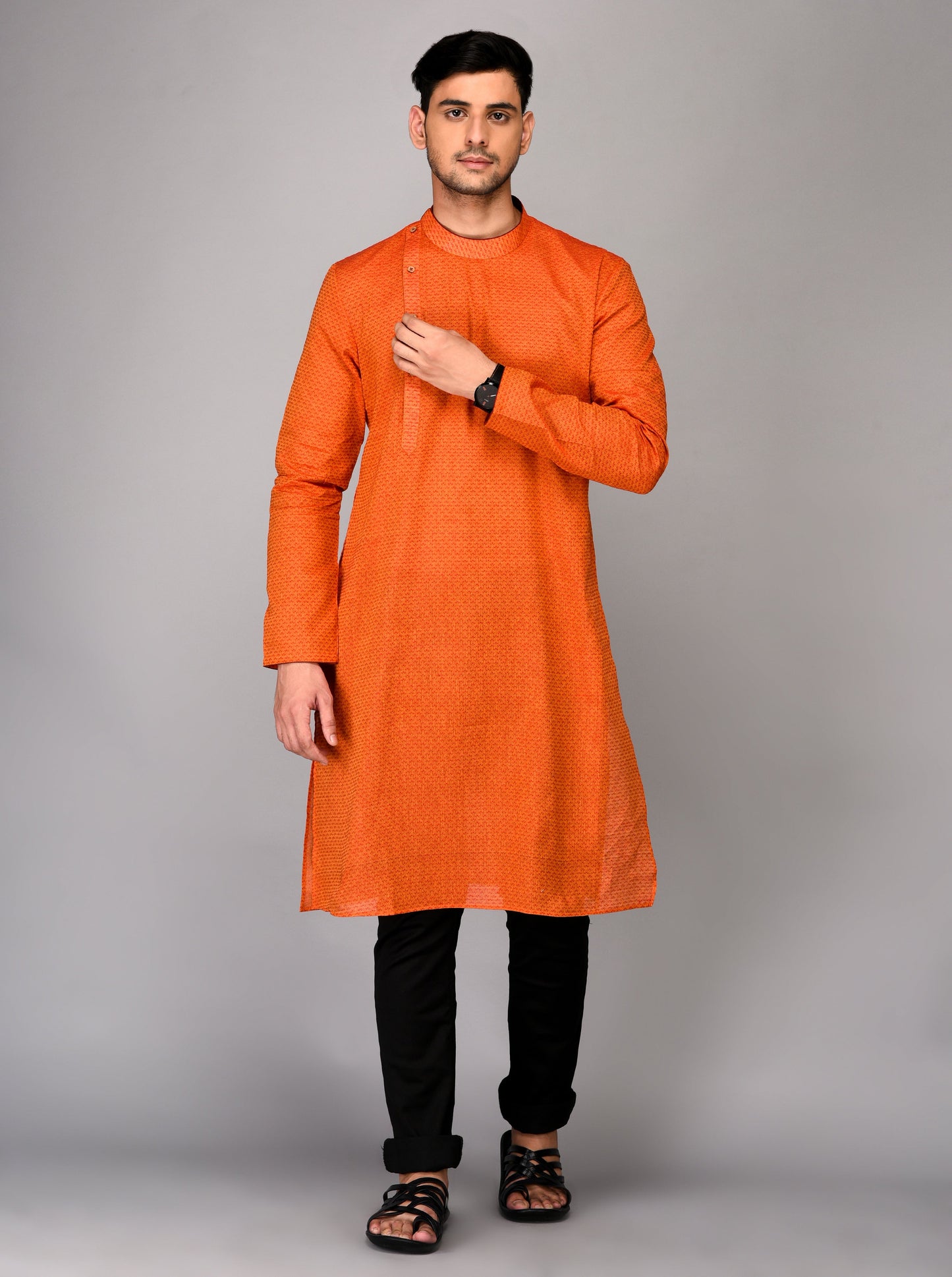 Orange Printed Kurta | Azania