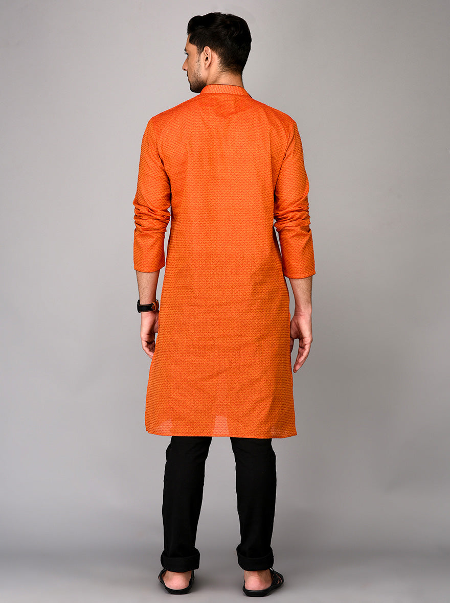 Orange Printed Kurta | Azania