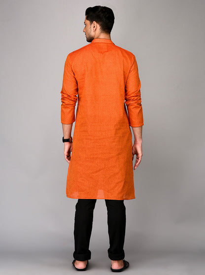 Orange Printed Kurta | Azania