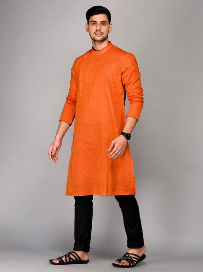 Orange Printed Kurta | Azania