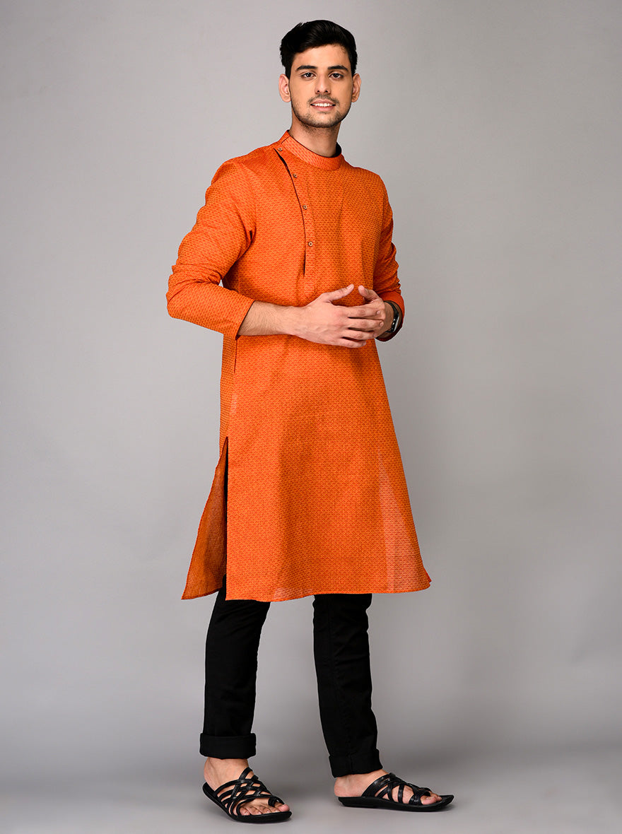 Orange Printed Kurta | Azania