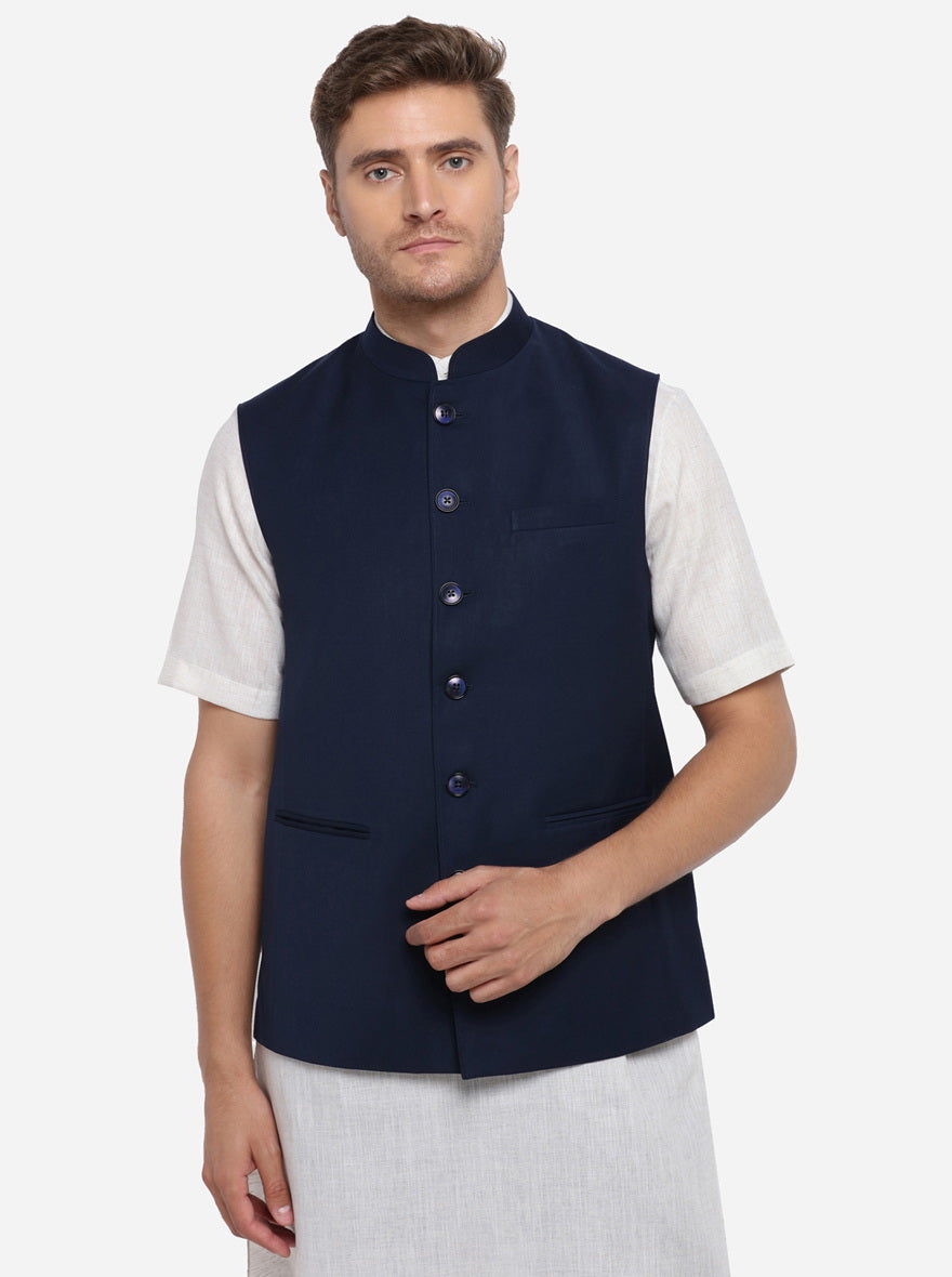 Navy Blue Modi Jacket | JadeBlue