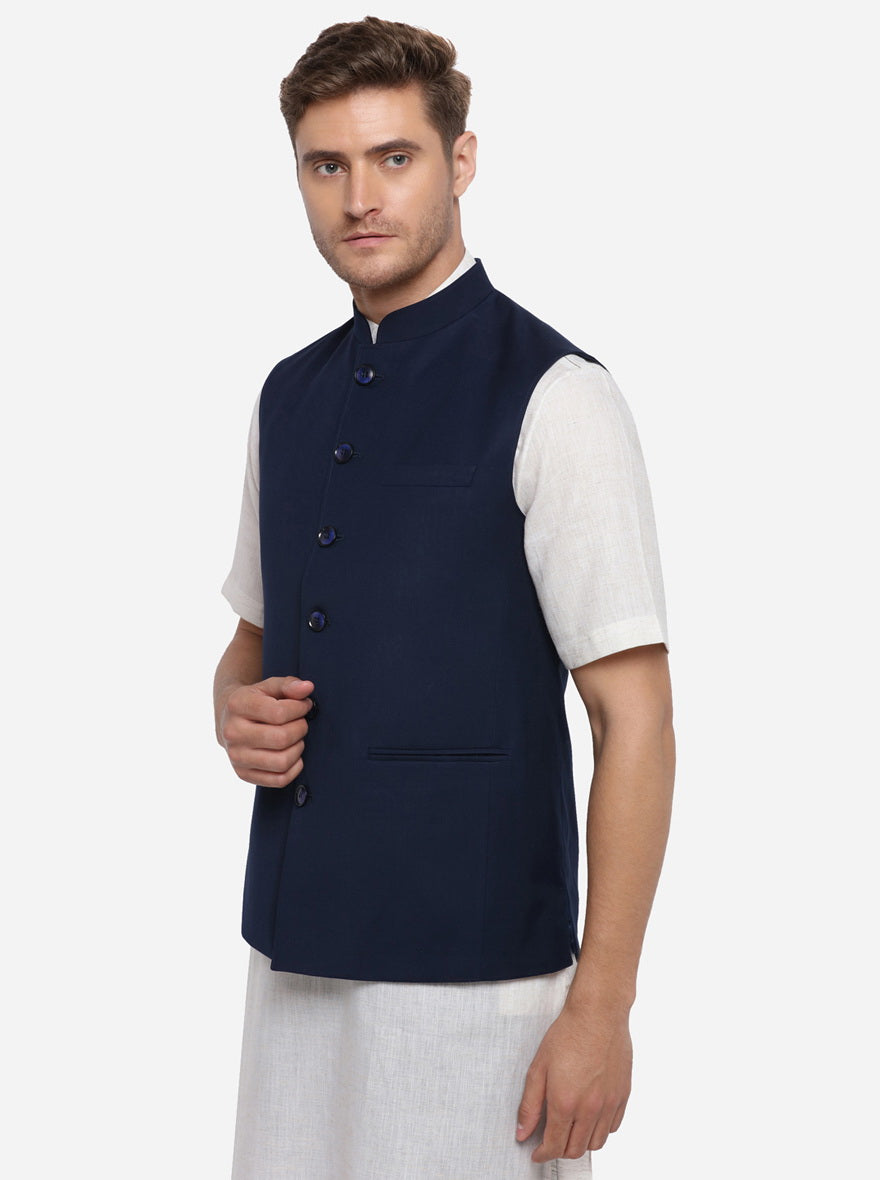 Navy Blue Modi Jacket | JadeBlue